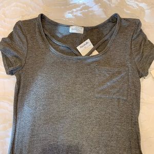 Solid Heather Gray Criss-Cross Dress